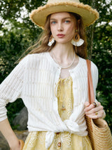 Bloom Eyelet Knit Cardigan