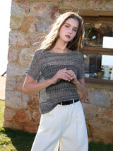 Shadow Weave Knit Top