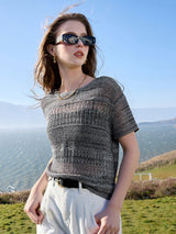 Shadow Weave Knit Top