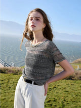 Shadow Weave Knit Top