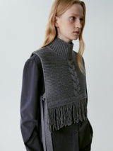 Fringe Knit Bib