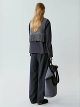 Fringe Knit Bib