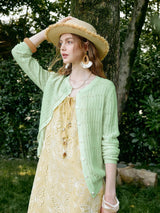 Bloom Eyelet Knit Cardigan