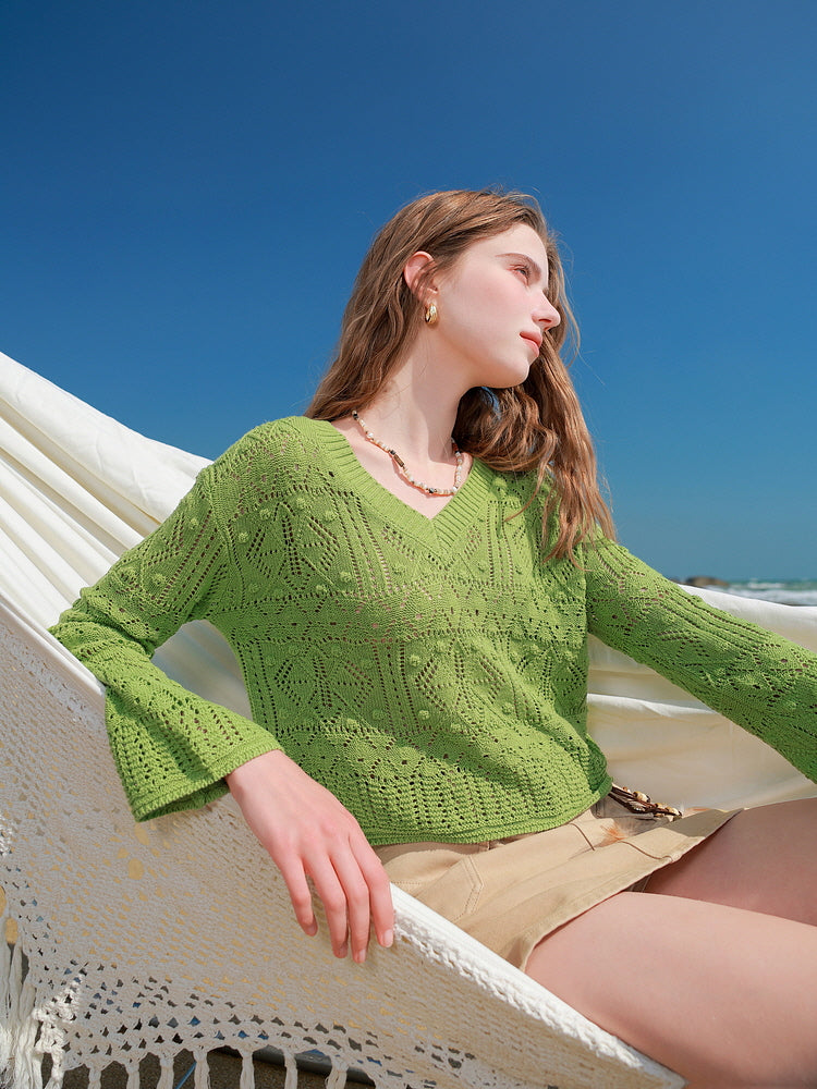 Meadow Lace Knit Pullover