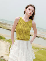 Lime Breeze Knit Tank