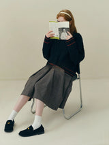 Scholarly Cable V-Neck