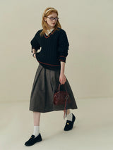 Scholarly Cable V-Neck