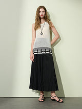 Monochrome Edge Knit Tank