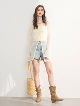 Breeze Tie Mesh Cardigan