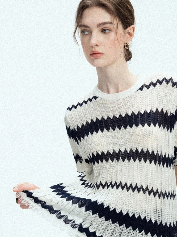 Zigline Knit Tee