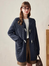 Relaxed Cable Knit Coat