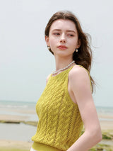 Lime Breeze Knit Tank
