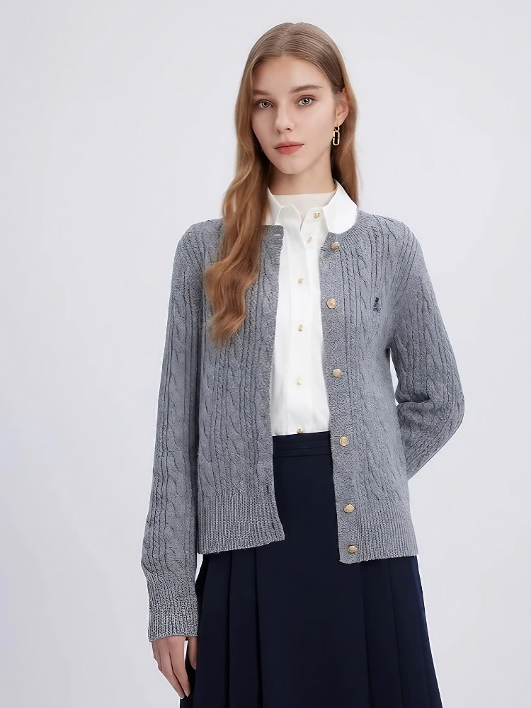 Refined Cable Cardigan