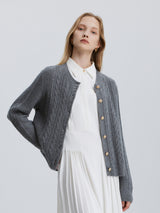 Refined Cable Cardigan