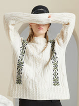 Nordic Floral Sweater