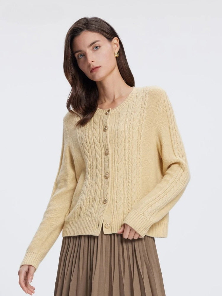 Refined Cable Cardigan