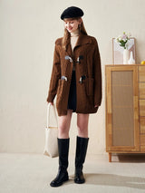 Relaxed Cable Knit Coat