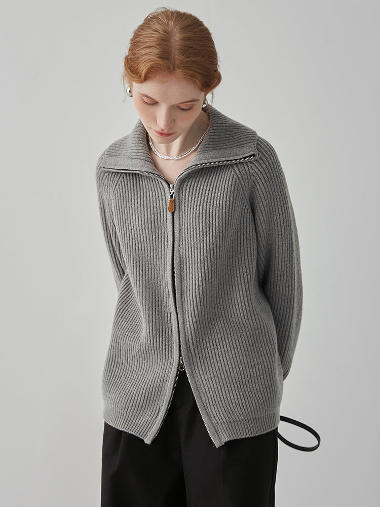 Ribbed Knit Jacket