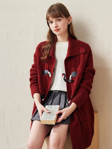 Relaxed Cable Knit Coat