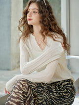 V-Neck Knit Top