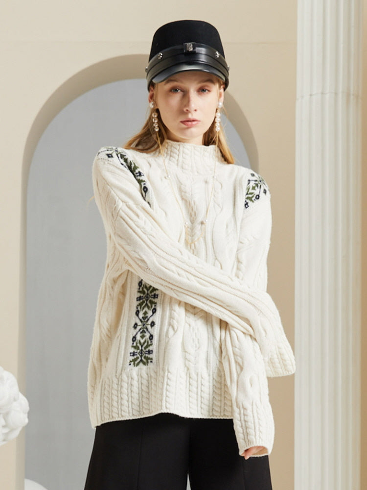 Nordic Floral Sweater
