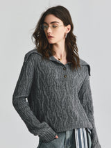 Knit Collar Pullover