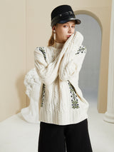 Nordic Floral Sweater