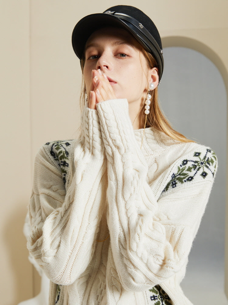 Nordic Floral Sweater
