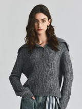 Knit Collar Pullover