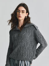 Knit Collar Pullover