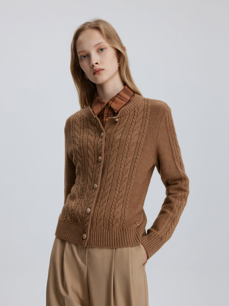 Refined Cable Cardigan