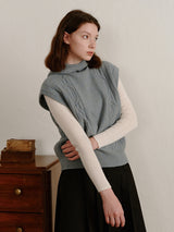 Slate Blue Hooded Vest