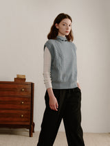 Slate Blue Hooded Vest