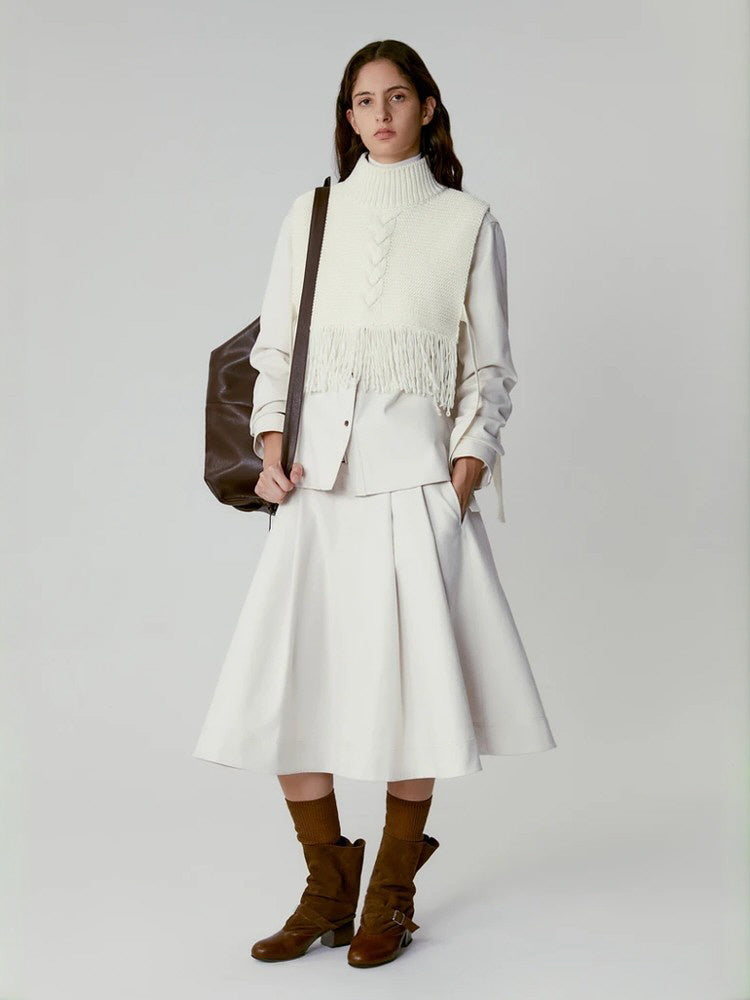 Fringe Knit Bib