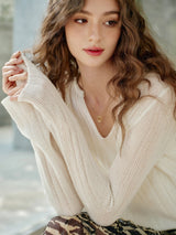 V-Neck Knit Top