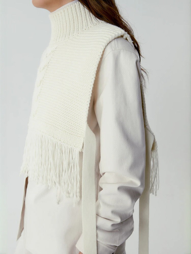 Fringe Knit Bib