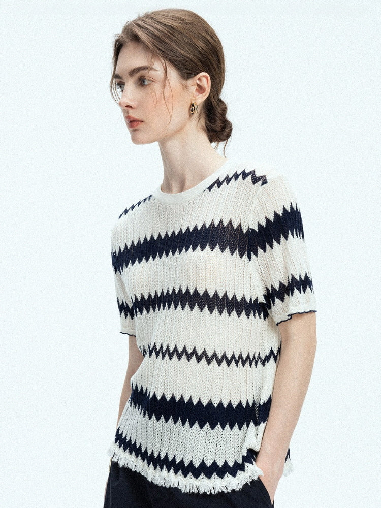 Zigline Knit Tee