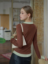 Collaire Knit Top