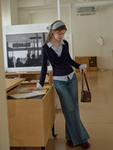 Collaire Knit Top