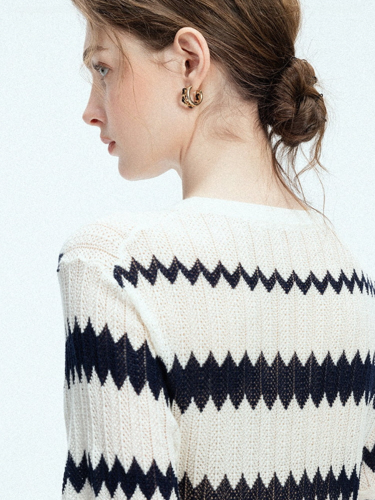 Zigline Knit Tee