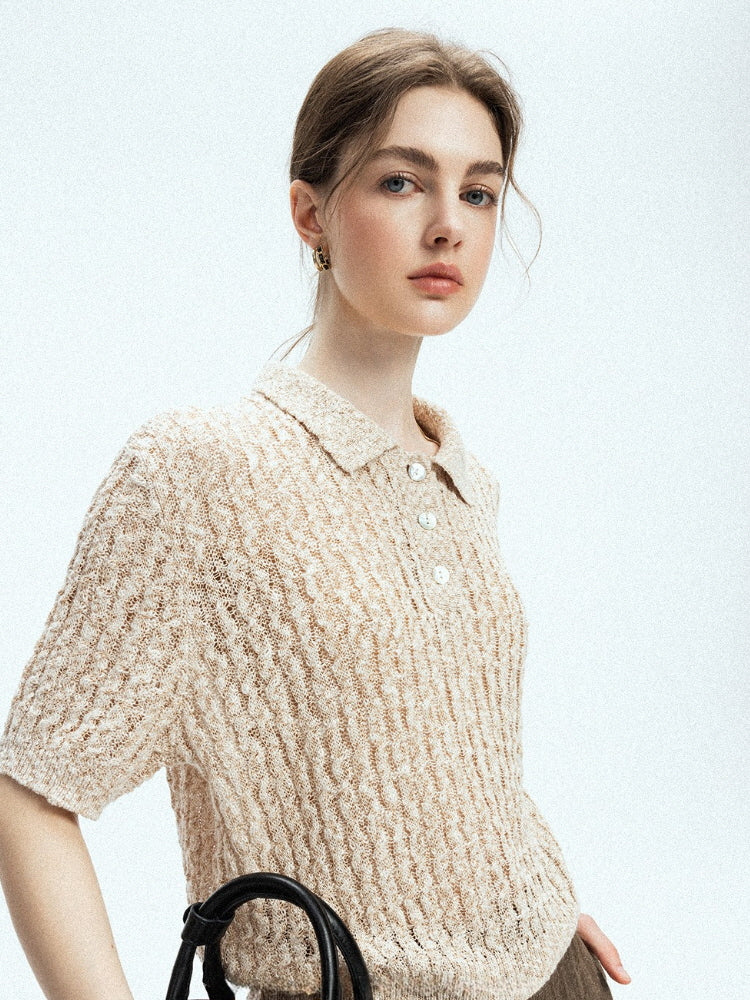 Pebble Stitch Polo