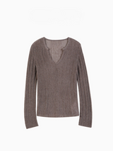 V-Neck Knit Top