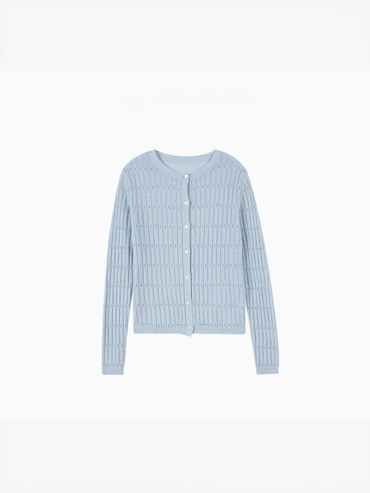 Bloom Eyelet Knit Cardigan